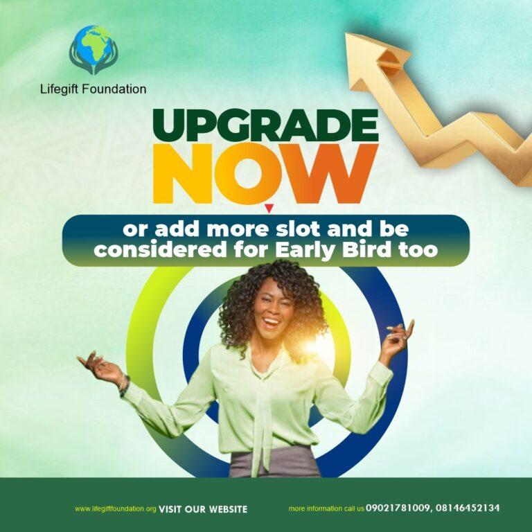 Upgrade to Early Bird